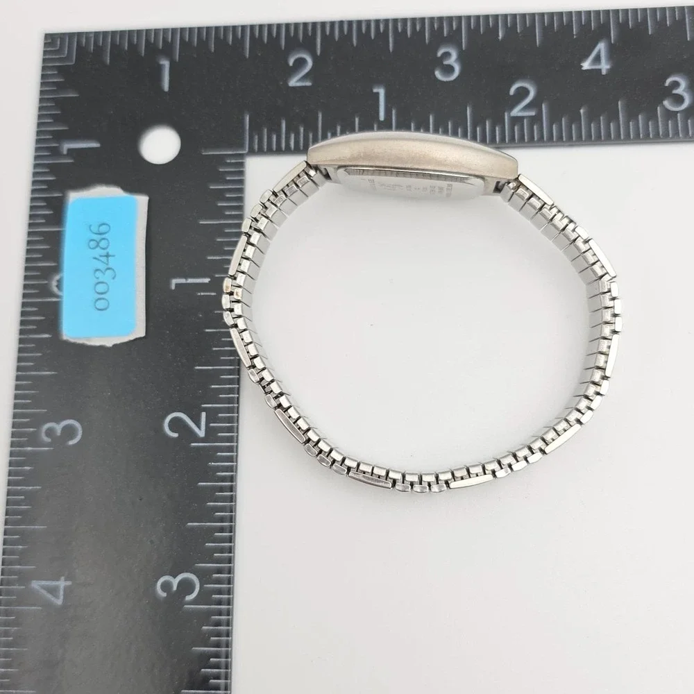 Vtg LAX Ladies Watch Navy‎ Blue Dial Silver Tone New Battery 7